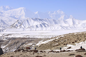 Mustang tra panorami chorten