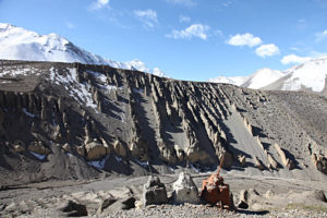 Mustang tra panorami chorten