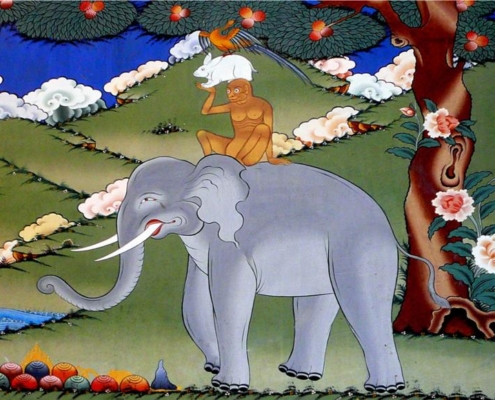 Bhutan Fiaba quattro amici