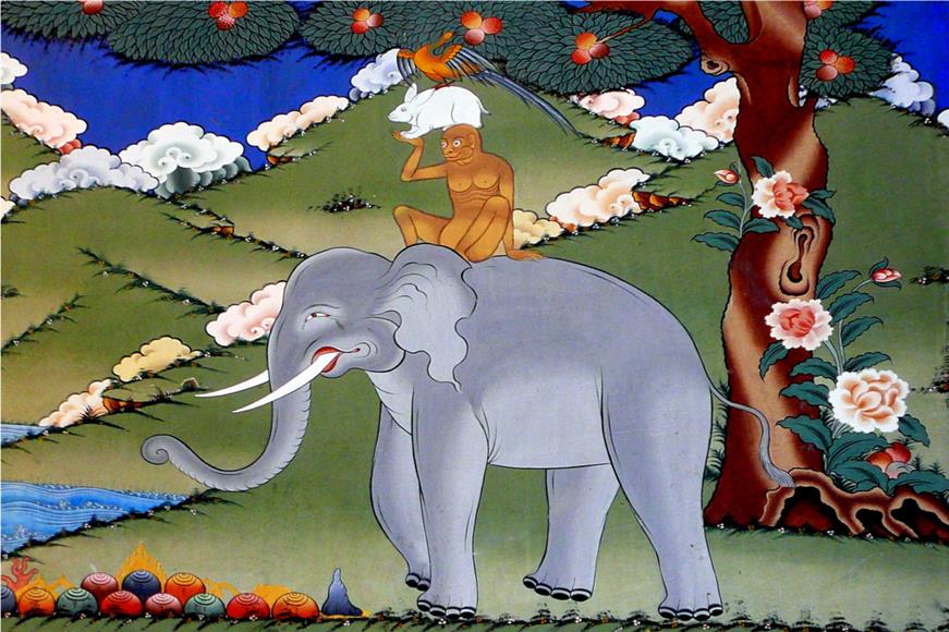 Bhutan Fiaba quattro amici